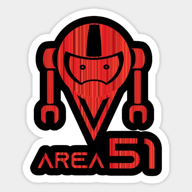 Area 51 Sticker by mypointink